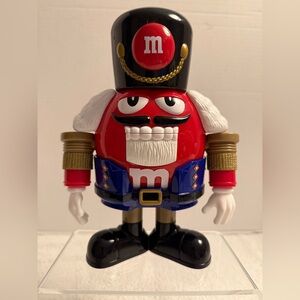Large Retired M&M’s Nutcracker Candy Dispenser 9” x 7” Holiday Collectible